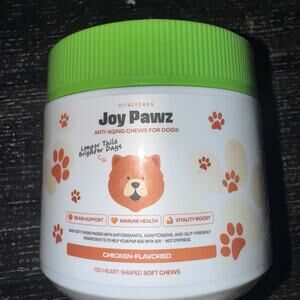 Joy Paws Anti-Aging Health 3 in 1 Dog Food Chewable Tablets 100 Tablets Chicken